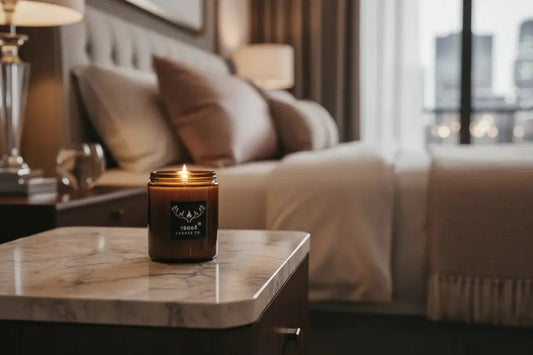 Leather & Whiskey Candle - Wood Wick Soy Candle - 76008 Candle Co.