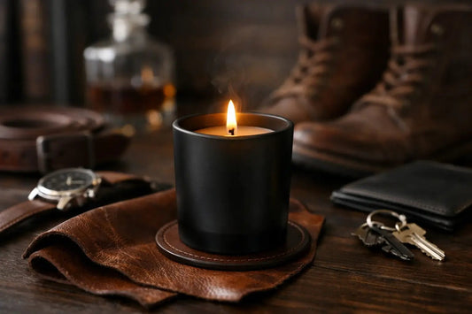 Best Leather Scented Candles for Men - 76008 Candle Co.