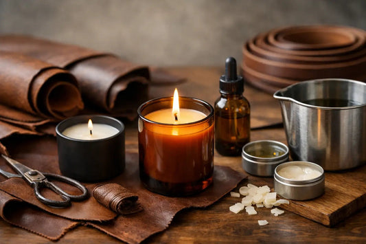 How to Make Leather Scented Candles - 76008 Candle Co.