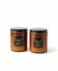 2 - Pack Leather Candle Gift Set - Leather + Leather Vanilla | Wood Wick Soy Candles - 76008 Candle Co.