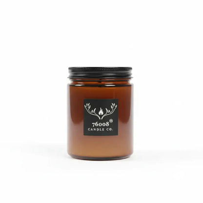 Leather & Whiskey Candle - Wood Wick Soy Candle - 76008 Candle Co.