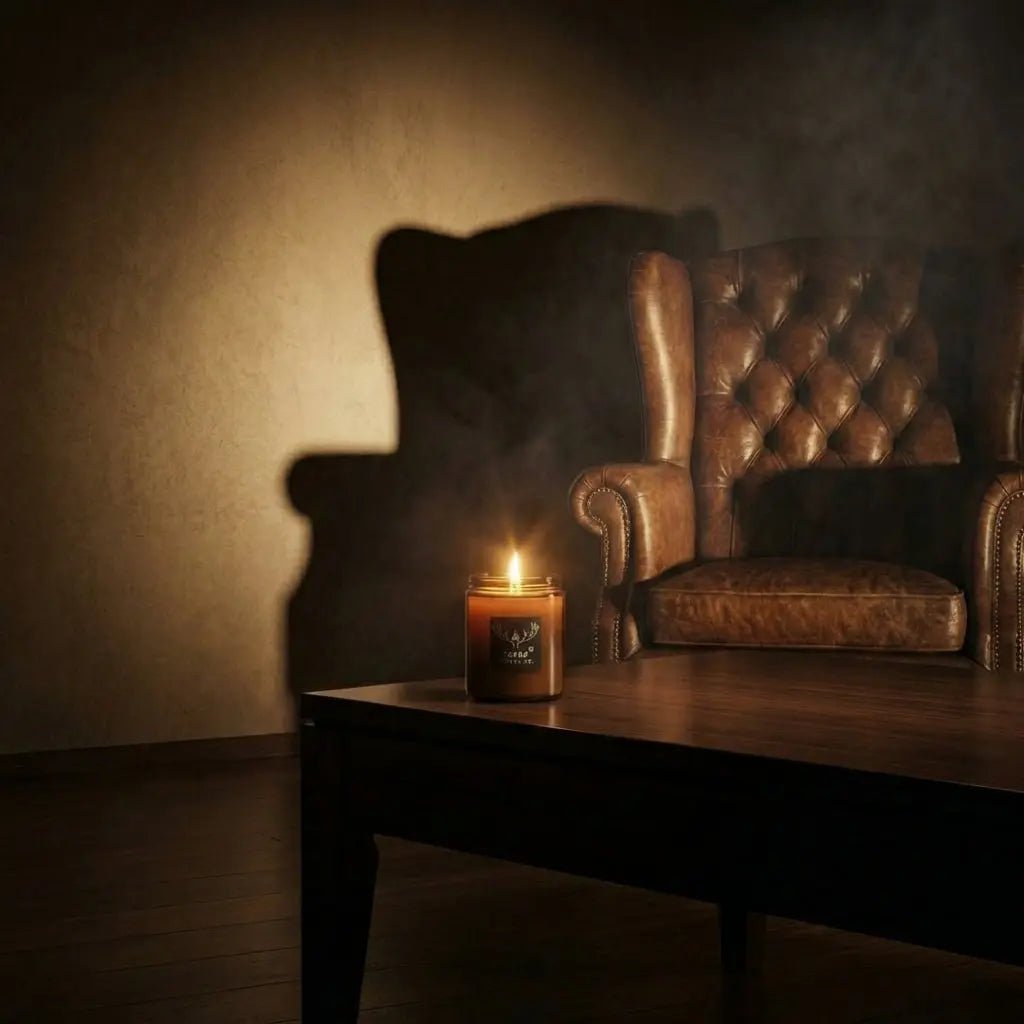 Leather & Whiskey Candle - Wood Wick Soy Candle - 76008 Candle Co.