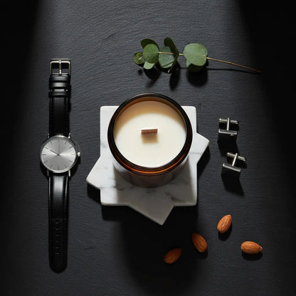 Leather & Whiskey Candle - Wood Wick Soy Candle - 76008 Candle Co.