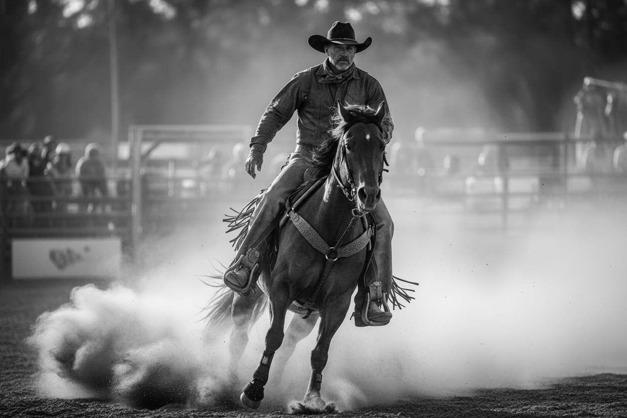 Papa Rodeo Black and White Banner