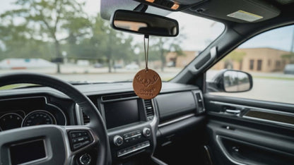 Leather Car Air Freshener | Hanging Leather Disc | 76008 Candle Co.
